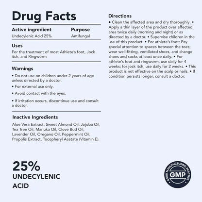 Antifungal Pen – Cures Most Athlete’s Foot, Jock Itch, and Ringworm - 25% Undecylenic Acid with added Tea Tree, Jojoba, Clove Bud Oils & Aloe - 3-Pack Twist Pen (9ML Volume)